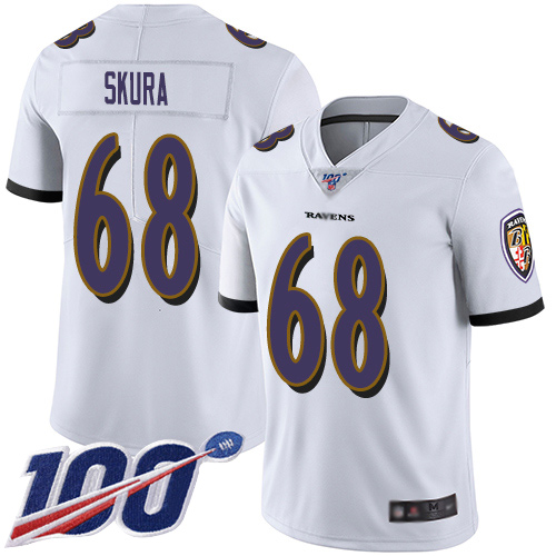 Baltimore Ravens Limited White Men Matt Skura Road Jersey NFL Football #68 100th Season Vapor Untouchable->women nfl jersey->Women Jersey